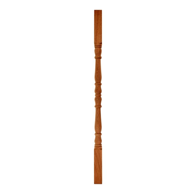 Mahogany-No 1-Tulip-41mm x 900 - Wooden staircase spindle.