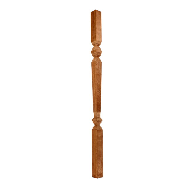 Mahogany-Square Turned Staircase Spindle Georgian-41mm x 900 - Wooden staircase spindle.