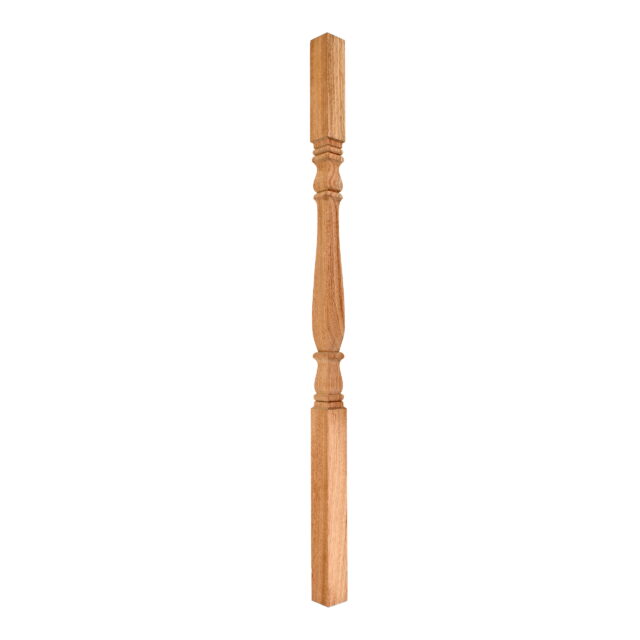 Mahogany-Square Turned Provincial No 3-41mm x 900 - Wooden Staircase Spindle
