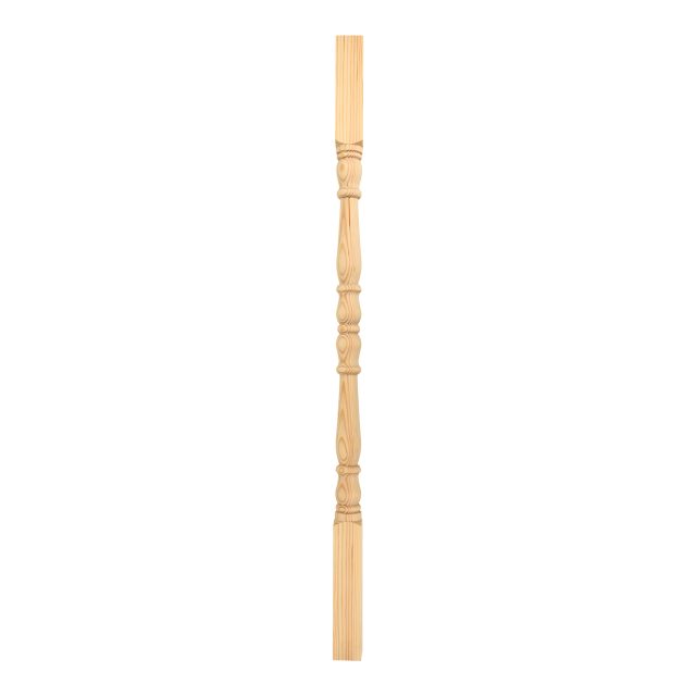 Pine-No 1-Tulip-41mm x 900 - Wooden staircase spindle.
