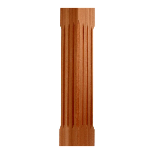 Stock Newel Posts Mahogany Square Chamfered & Fluted