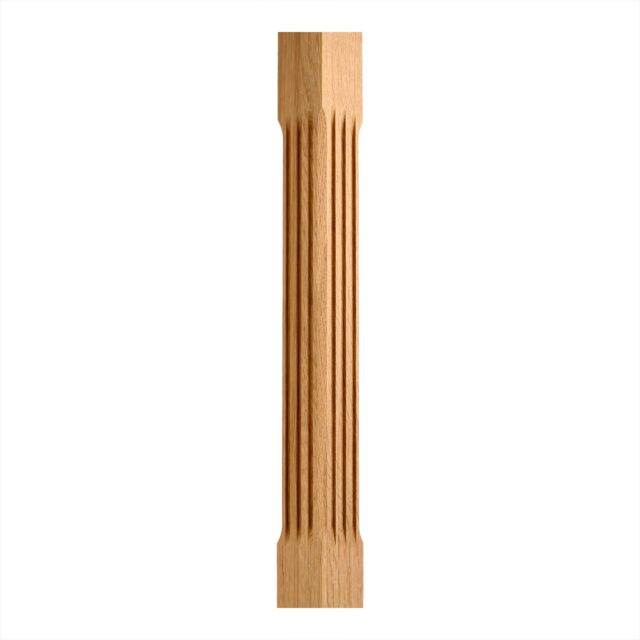 Stock Newel Posts A/W Oak Square Chamfered & Fluted