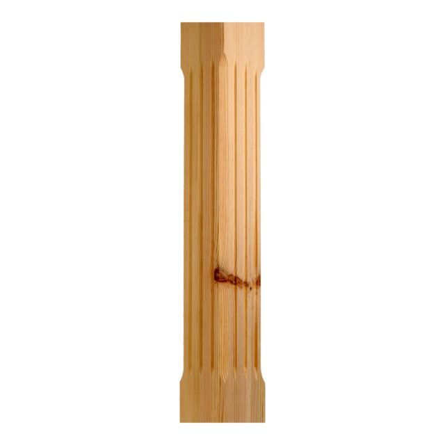 Stock Newel Posts Pine Square Chamfered & Fluted