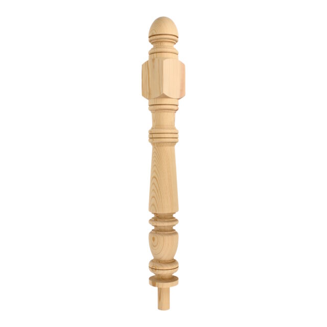 Pavilion Road Worthing-BN147EG - Matching wooden newel post for staircase.