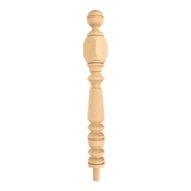 The Grove London-N135JR - Matching wooden newel post for staircase.