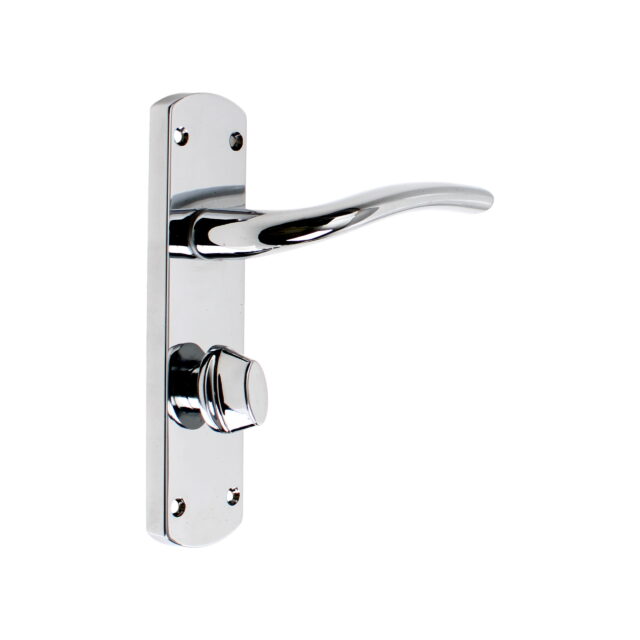 Smith & Locke Corfe "Fire Rated" WC Door Handles Pair Polished Chrome