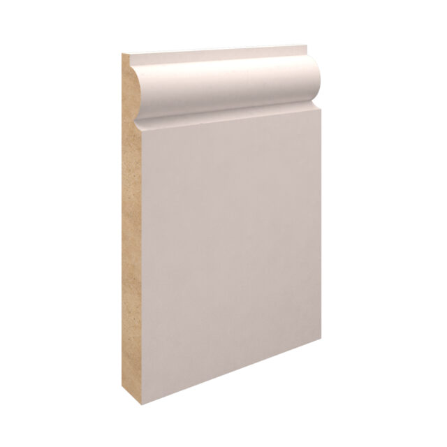 White Primed MDF-Torus Skirting-144x18x4400