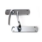 Smith & Locke Corfe "Fire Rated" Latch Lever Door Handles Pair Polished Chrome